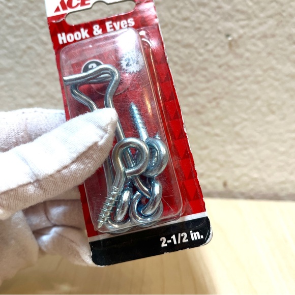 Hook & Eye Pack NEW ACE Hardware. #51470x 2-1/2 inch. 2 Sets. - Picture 3 of 3